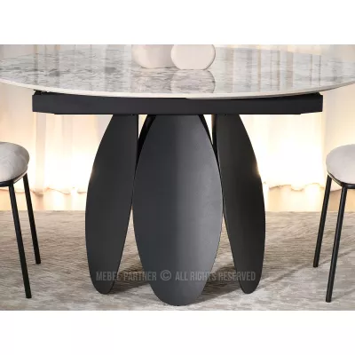 Designový jídelní stůl BAWER - šedý / černý