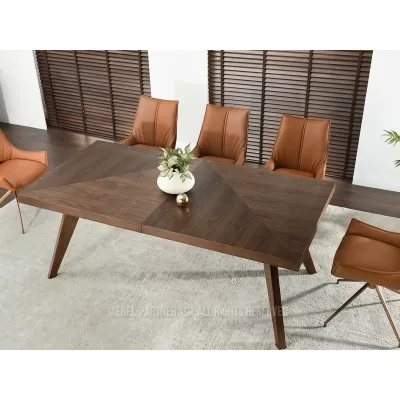 Rozkládací jídelní stůl 200(300)x100 KABUDAL - ořech