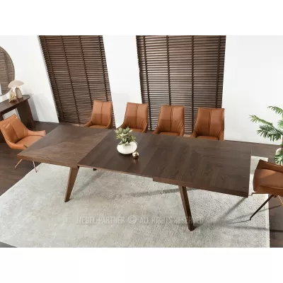 Rozkládací jídelní stůl 200(300)x100 KABUDAL - ořech