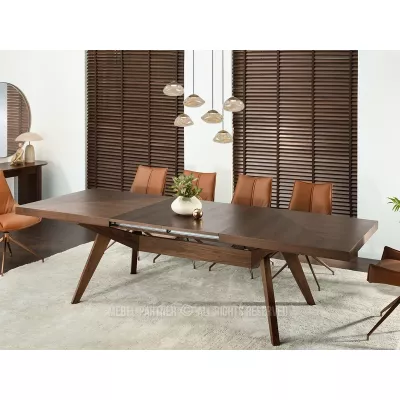 Rozkládací jídelní stůl 200(300)x100 KABUDAL - ořech