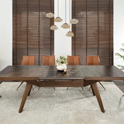 Rozkládací jídelní stůl 200(300)x100 KABUDAL - ořech