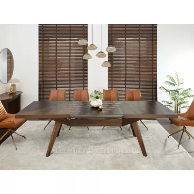 Rozkládací jídelní stůl 200(300)x100 KABUDAL - ořech