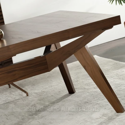 Rozkládací jídelní stůl 200(300)x100 KABUDAL - ořech