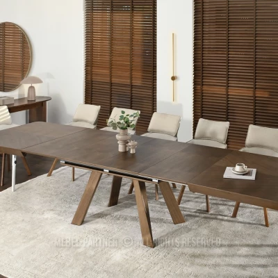 Rozkládací jídelní stůl 180(380)x100 ZENON - ořech