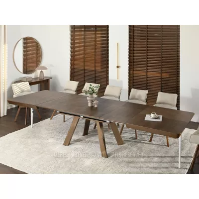 Rozkládací jídelní stůl 180(380)x100 ZENON - ořech