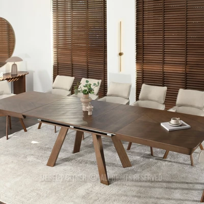 Rozkládací jídelní stůl 180(380)x100 ZENON - ořech