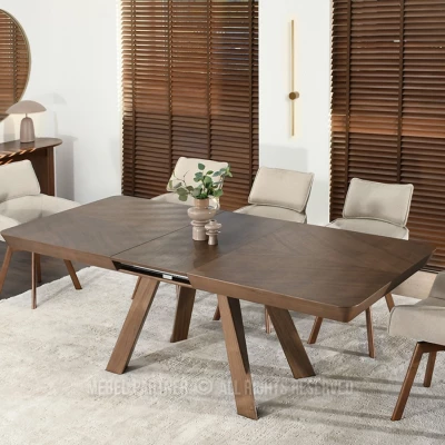 Rozkládací jídelní stůl 180(380)x100 ZENON - ořech