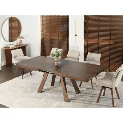 Rozkládací jídelní stůl 180(380)x100 ZENON - ořech