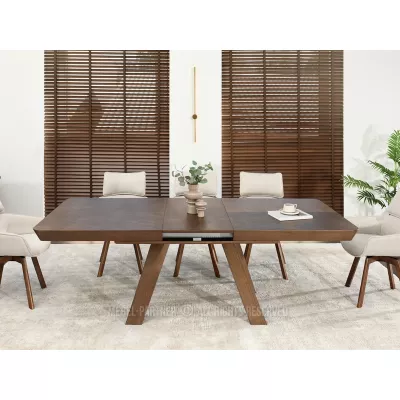 Rozkládací jídelní stůl 180(380)x100 ZENON - ořech