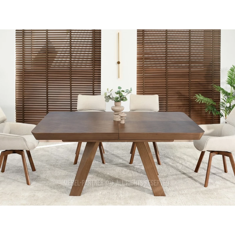 Rozkládací jídelní stůl 180(380)x100 ZENON - ořech