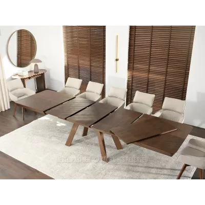 Rozkládací jídelní stůl 180(380)x100 ZENON - ořech