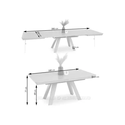 Rozkládací jídelní stůl 180(380)x100 ZENON - ořech