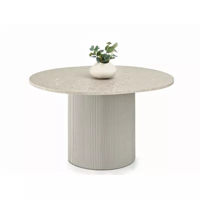 Designový rozkládací stůl 140(180)x120 LARSON - šedý mramor / šedý