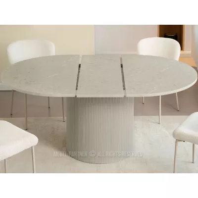 Designový rozkládací stůl 140(180)x120 LARSON - šedý mramor / šedý