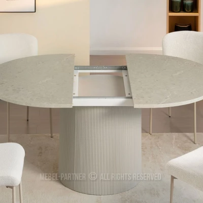 Designový rozkládací stůl 140(180)x120 LARSON - šedý mramor / šedý