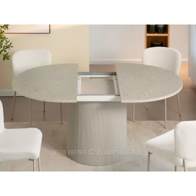 Designový rozkládací stůl 140(180)x120 LARSON - šedý mramor / šedý