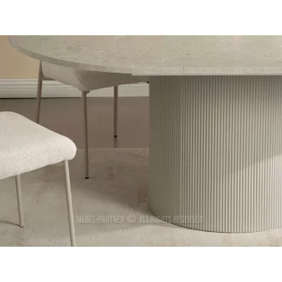 Designový rozkládací stůl 140(180)x120 LARSON - šedý mramor / šedý