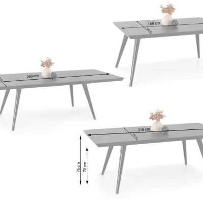 Jídelní stůl 160(260)x100 HARLY - ořech