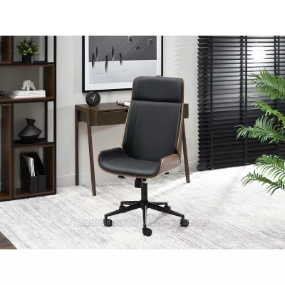 Otočná židle AURY - černá / ořech