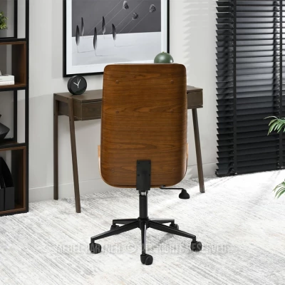 Otočná židle AURY - černá / ořech