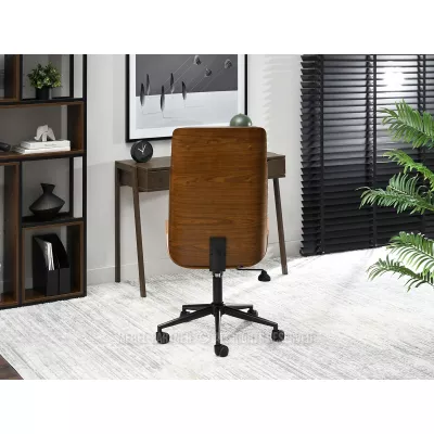 Otočná židle AURY - černá / ořech