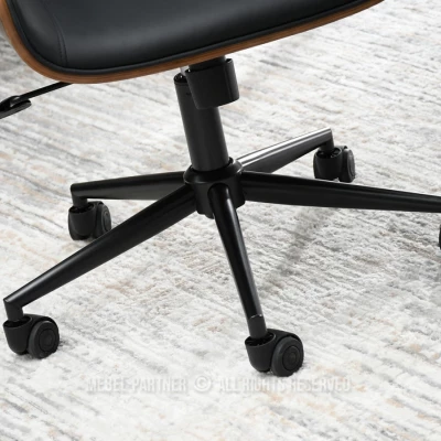 Otočná židle AURY - černá / ořech