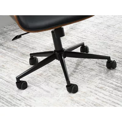 Otočná židle AURY - černá / ořech