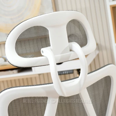 Kancelářská židle DELMY - šedá / bílá