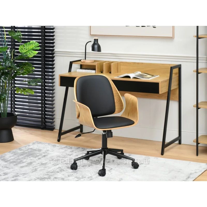 Otočná židle DAROLIN - dub / černá