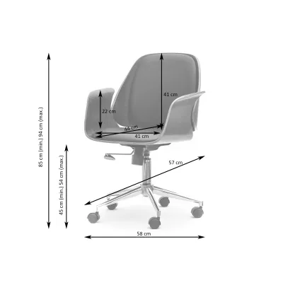 Otočná židle DAROLIN - dub / černá
