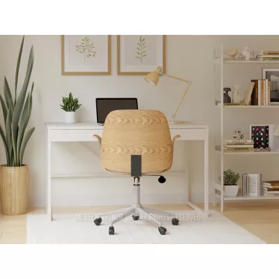 Otočná židle DAROLIN - dub / šedá