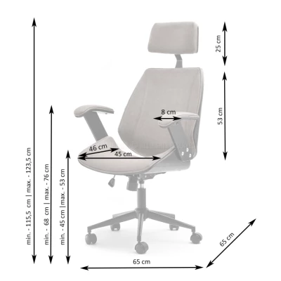 Kancelářská židle EVALISA - černá