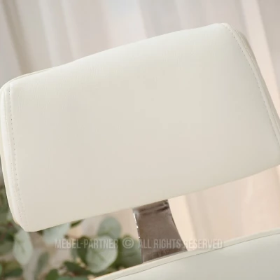 Kancelářská židle EVALISA - dub / krémová / chrom