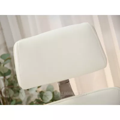 Kancelářská židle EVALISA - dub / krémová / chrom