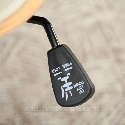 Kancelářská židle EVALISA - dub / krémová / chrom