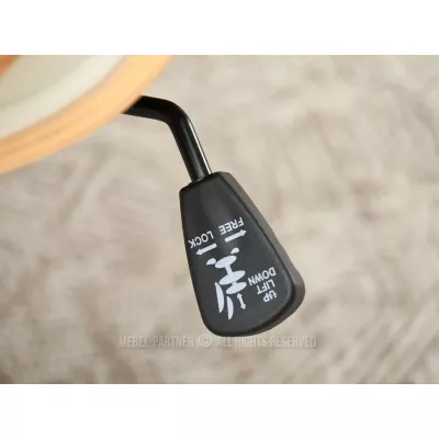 Kancelářská židle EVALISA - dub / krémová / chrom