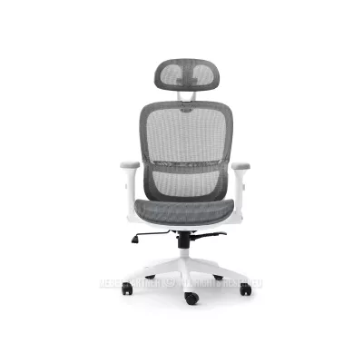 Otočná židle RIONA - šedá / bílá