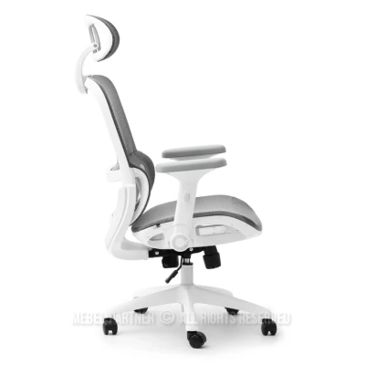 Otočná židle RIONA - šedá / bílá