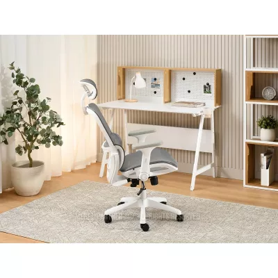 Otočná židle RIONA - šedá / bílá