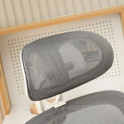 Otočná židle RIONA - šedá / bílá