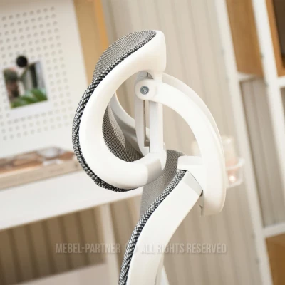 Otočná židle RIONA - šedá / bílá