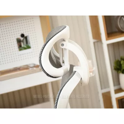 Otočná židle RIONA - šedá / bílá