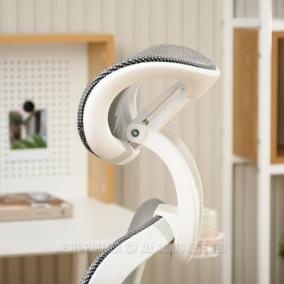 Otočná židle RIONA - šedá / bílá