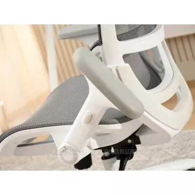 Otočná židle RIONA - šedá / bílá