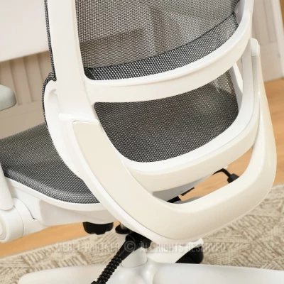 Otočná židle RIONA - šedá / bílá