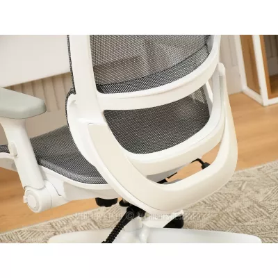 Otočná židle RIONA - šedá / bílá