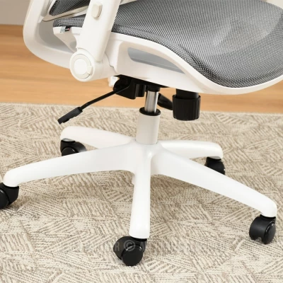 Otočná židle RIONA - šedá / bílá