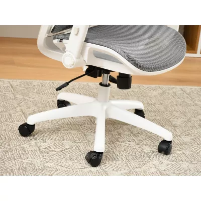 Otočná židle RIONA - šedá / bílá