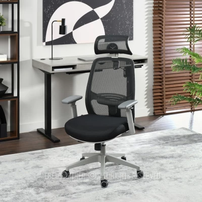 Kancelářská židle LUJZA - černá / šedá