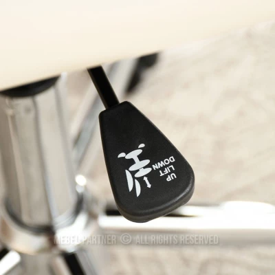 Otočná židle MAGALY - krémová / dub / chrom